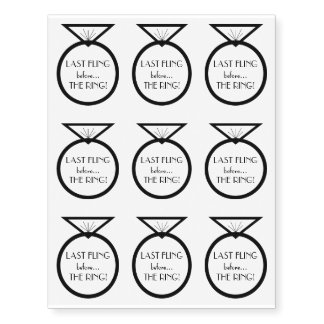"Last Fling" Bachelorette Party Temporary Tattoos