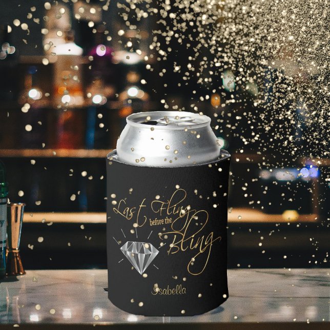 Last Fling before the Bling - Gold  Can Cooler (Creator Uploaded)