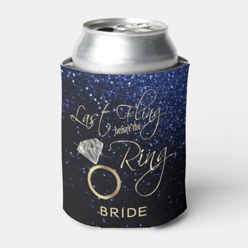 Last Fling Before the Ring Bachelorette Blue Can Cooler