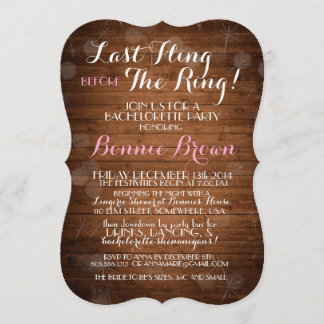 "Last Fling Before The Ring" Bachelorette Invite