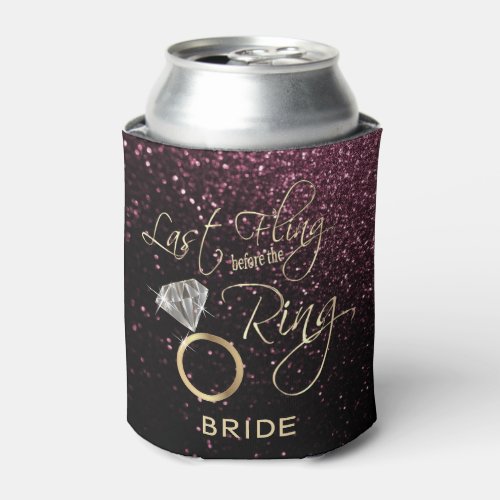 Last Fling Before the Ring Bachelorette Rose Gold Can Cooler