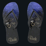 Last Fling Before the Ring - Blue  Flip Flops<br><div class="desc">Flip Flop Shoes ready for you to personalize. Matching products are available or you can just transfer the design to another product. If need be... you can delete all text and start fresh with your own text, color and font choices with the Zazzle design tool area. ✔Note: Not all template...</div>
