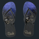 Last Fling Before the Ring - Blue  Flip Flops<br><div class="desc">Flip Flop Shoes ready for you to personalize. Matching products are available or you can just transfer the design to another product. If need be... you can delete all text and start fresh with your own text, color and font choices with the Zazzle design tool area. ✔Note: Not all template...</div>