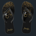 Last Fling Before the Ring - Gold Flip Flops<br><div class="desc">Flip Flop Shoes ready for you to personalize. If need be... you can delete all text and start fresh with your own text, color and font choices with the Zazzle design tool area. ✔Note: Not all template areas need changed. 📌If you need further customization, please click the "Click to Customize...</div>