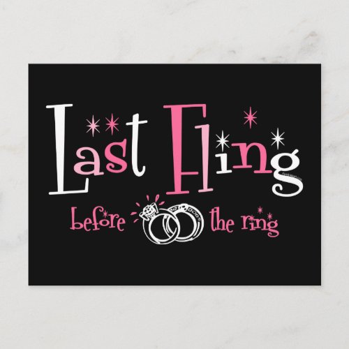 Last Fling Before The Ring Postcard