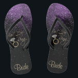 Last Fling Before the Ring - Purple Flip Flops<br><div class="desc">Flip Flop Shoes ready for you to personalize. Matching products are available or you can just transfer the design to another product. If need be... you can delete all text and start fresh with your own text, color and font choices with the Zazzle design tool area. ✔Note: Not all template...</div>