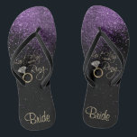 Last Fling Before the Ring - Purple Flip Flops<br><div class="desc">Flip Flop Shoes ready for you to personalize. Matching products are available or you can just transfer the design to another product. If need be... you can delete all text and start fresh with your own text, color and font choices with the Zazzle design tool area. ✔Note: Not all template...</div>