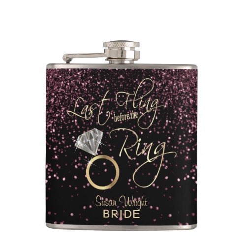 Last Fling before the Ring _ Rose Gold Flask