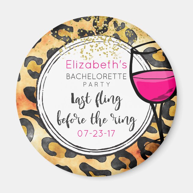 Last Fling Before The Ring Wild Bachelorette Magnet (Front)