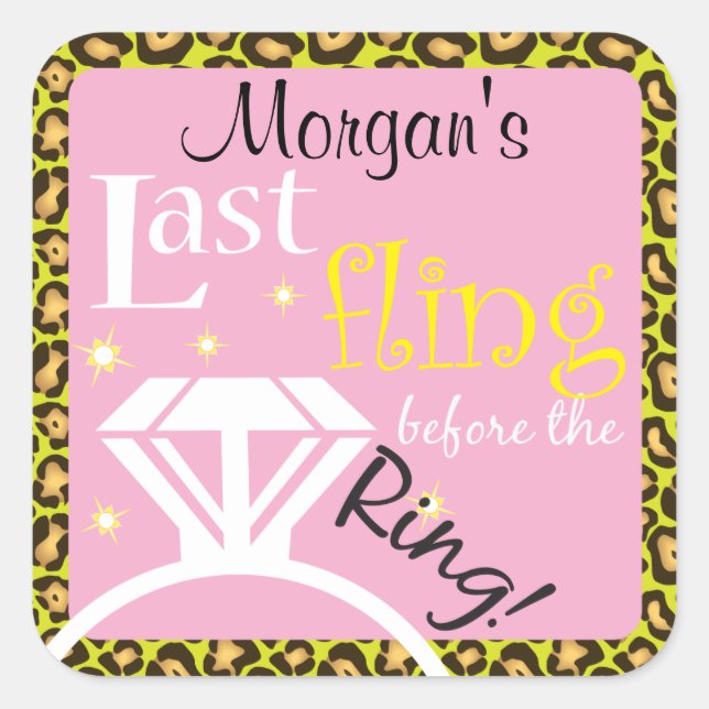 Last Fling  |  Favor Sticker (Front)