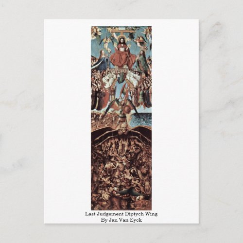 Last Judgement Diptych Wing By Jan Van Eyck Postcard