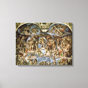 Last Judgement, from the Sistine Chapel, 1538-41 Canvas Print