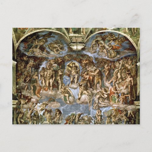 Last Judgement from the Sistine Chapel 1538_41 Postcard