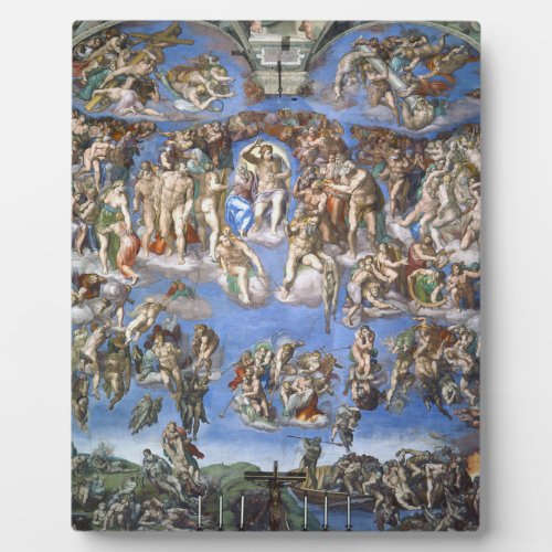 Last Judgement From The Sistine Chapel By Michelan Plaque