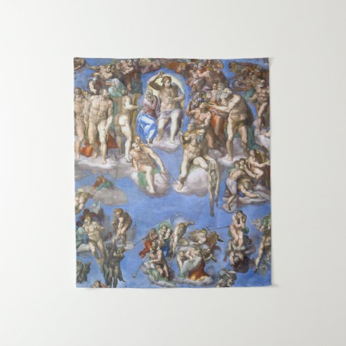 Last Judgement From The Sistine Chapel By Michelan Tapestry
