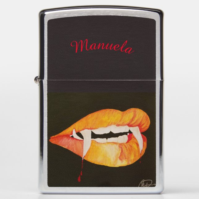 "Last Kiss" Vampire  Zippo Lighter (Front)