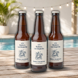 Last Knight Out Medieval Bachelorette Party Beer Bottle Label
