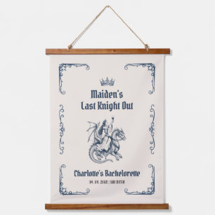 Last Knight Out Medieval Bachelorette Party Hanging Tapestry