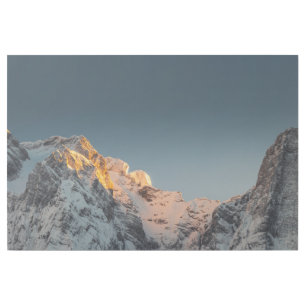 Last light before sunset on mountains gallery wrap