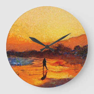 Last Light of the Day Sunset Acrylic Wall Clock