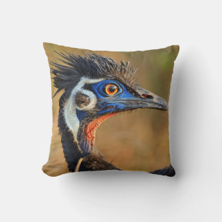 Last Light of the Grasslands – Bengal Florican Throw Pillow