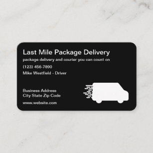 Last Mile Delivery Package Courier Business Card