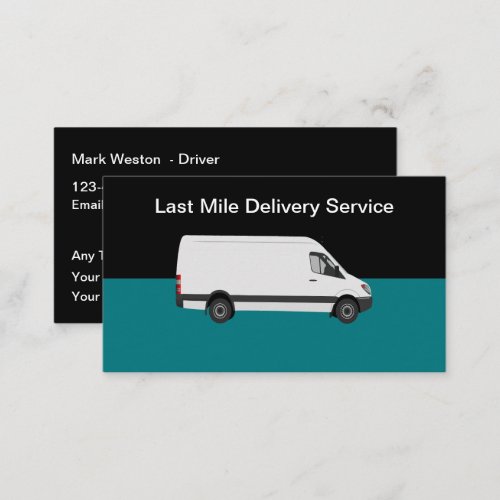 Last Mile Delivery Truck Service Business Cards