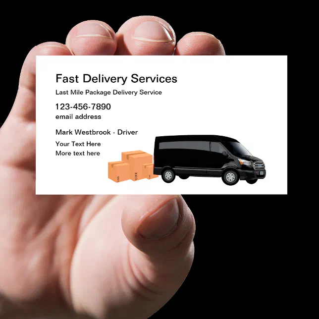 Last Mile Local Delivery Service Business Cards Zazzle