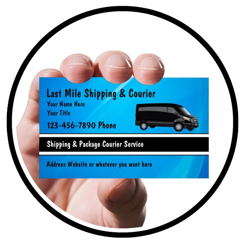 Last Mile Shipping  Courier Business Card
