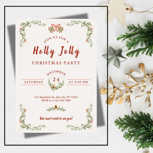 Last-Minute Family Christmas Party Invitation  (Creator Uploaded)