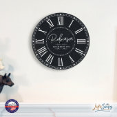 Last Name and Year Established Family Wall Clock (Lifestyle)