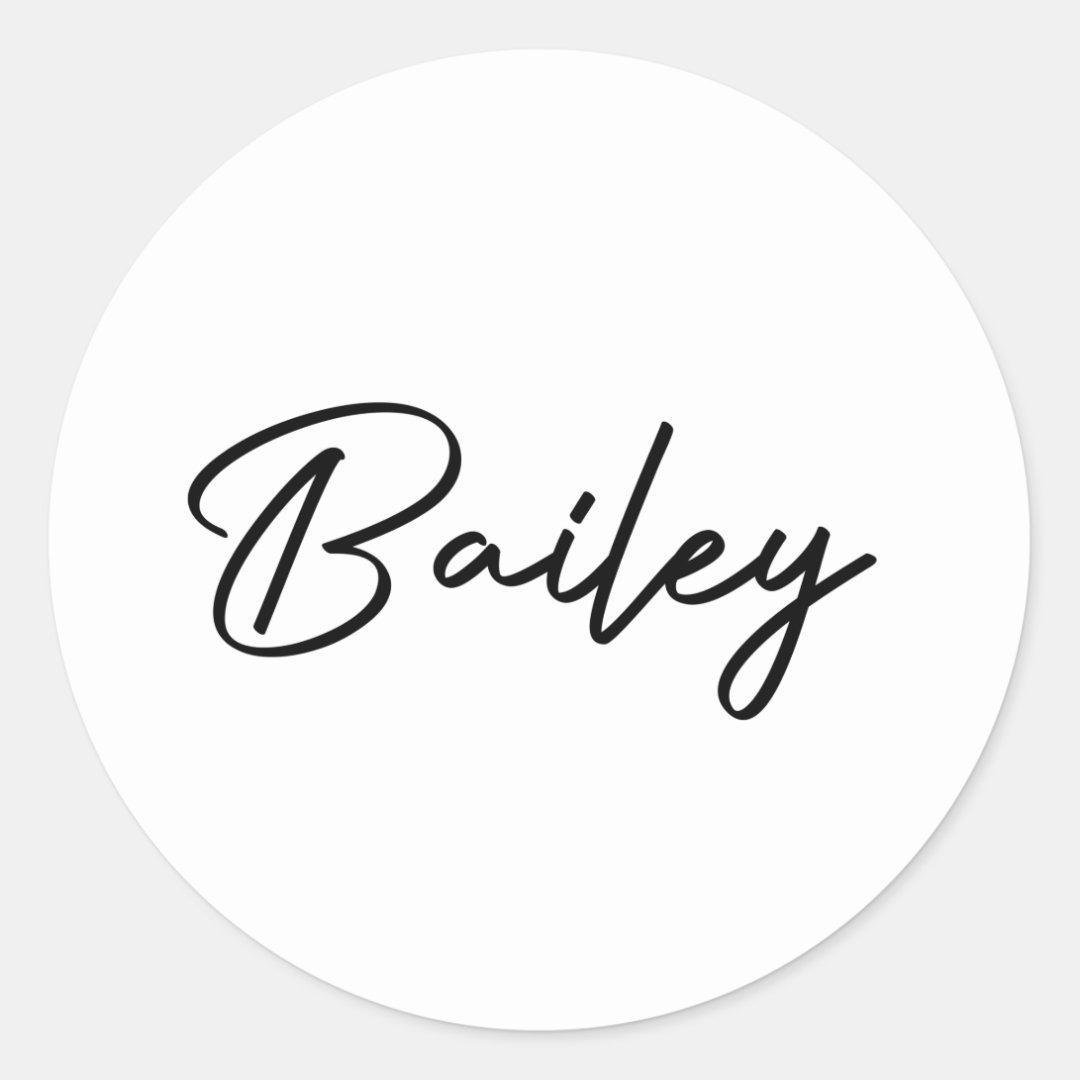 last-name-bailey-classic-round-sticker-zazzle