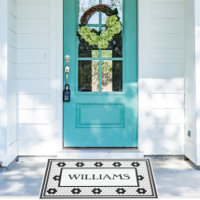 Last Name Black and White Tile Design Custom