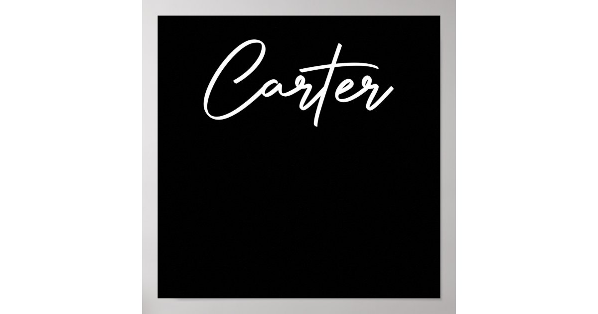 last-name-carter-poster-zazzle