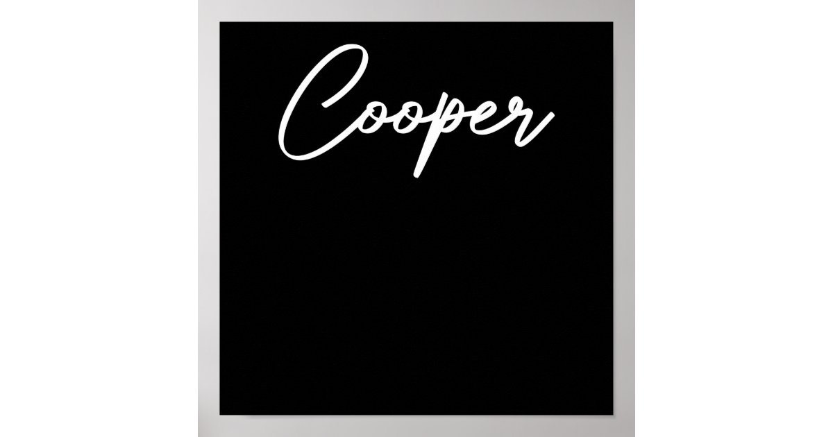 last-name-cooper-poster-zazzle