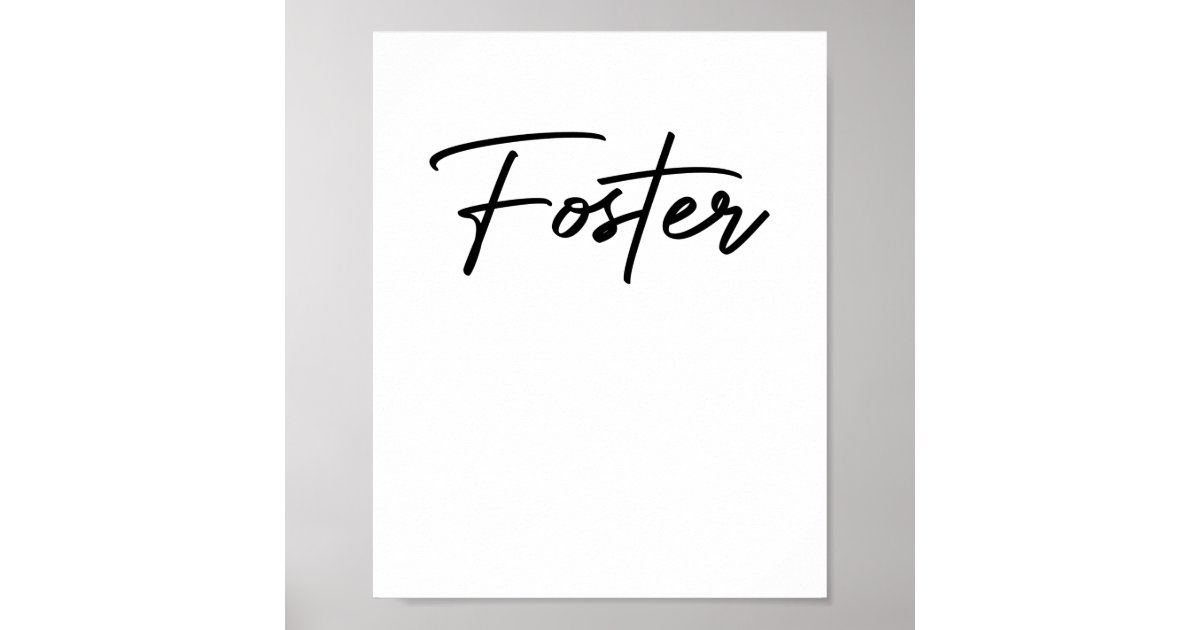 last-name-foster-poster-zazzle