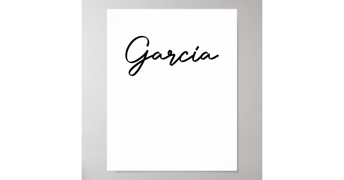 last-name-garcia-poster-zazzle