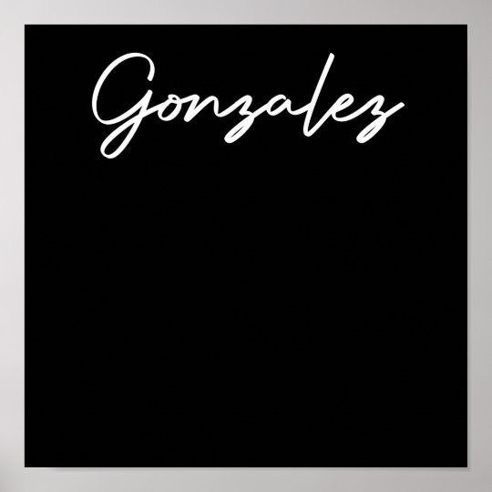 last-name-gonzalez-poster-zazzle