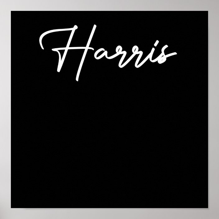 last-name-harris-poster-zazzle