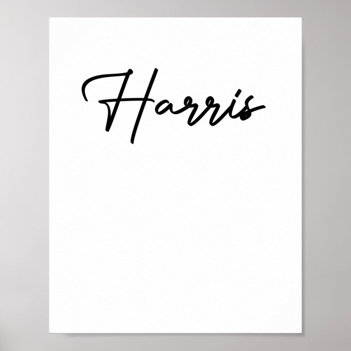 last-name-harris-poster-zazzle