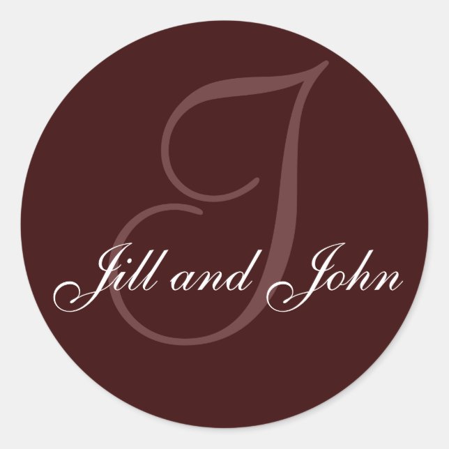 Last Name Initial I plus First Names Brown Seal (Front)