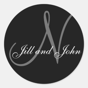 Last Name Initial "N" plus First Names Sticker