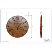 Last Name, Initials, and Year Family Wall Clock (Dimensions)