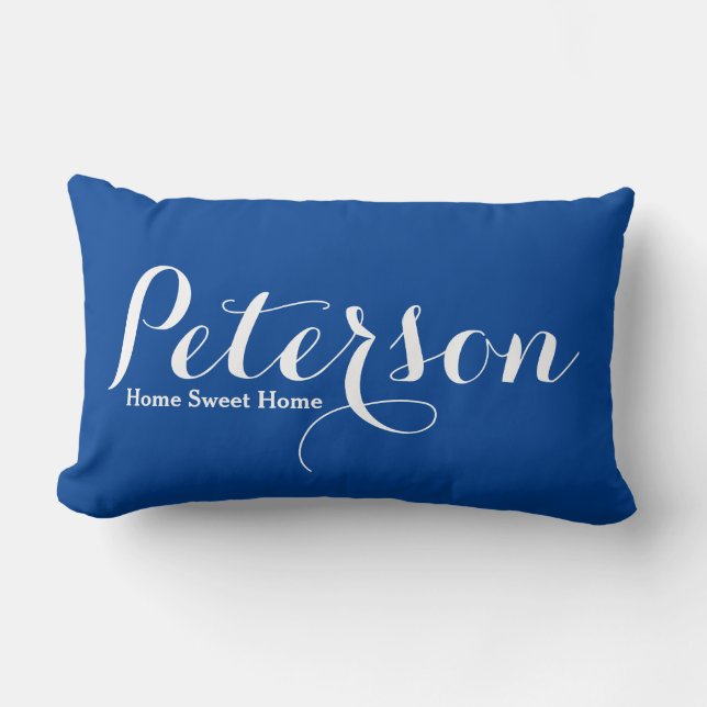 Last Name Lumbar Pillow Home Sweet Home (Front)