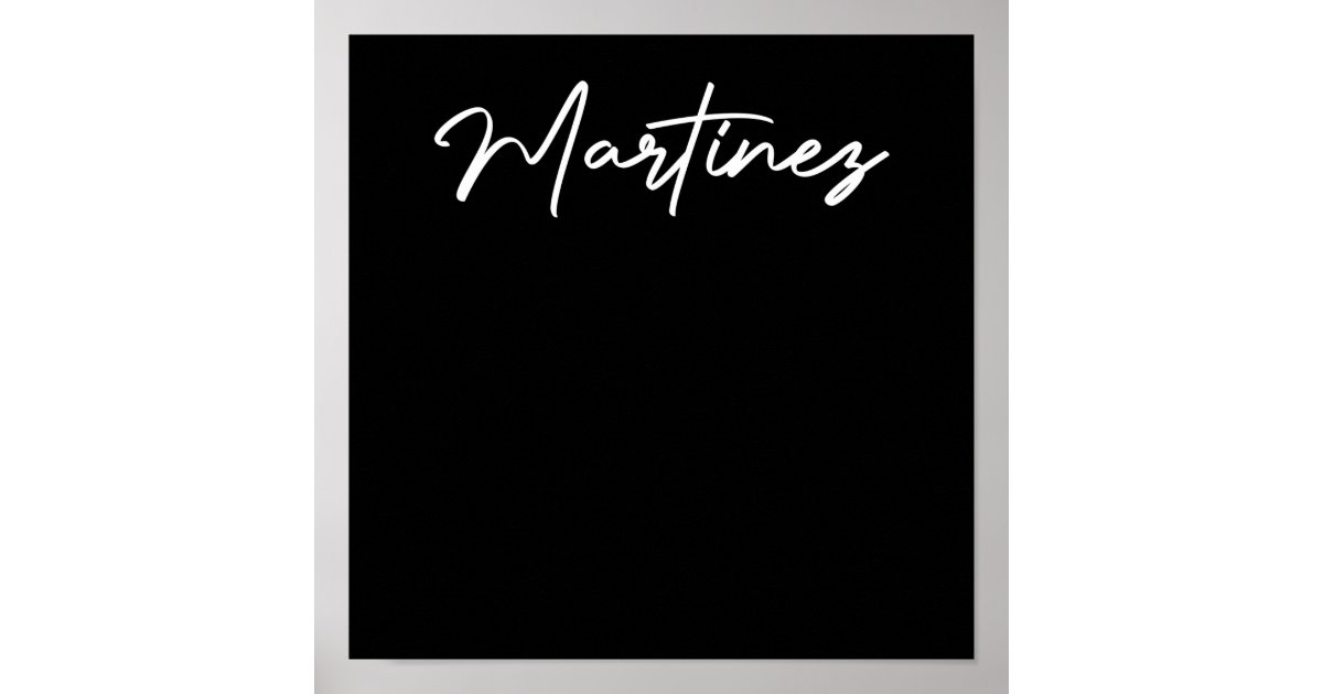 last-name-martinez-poster-zazzle