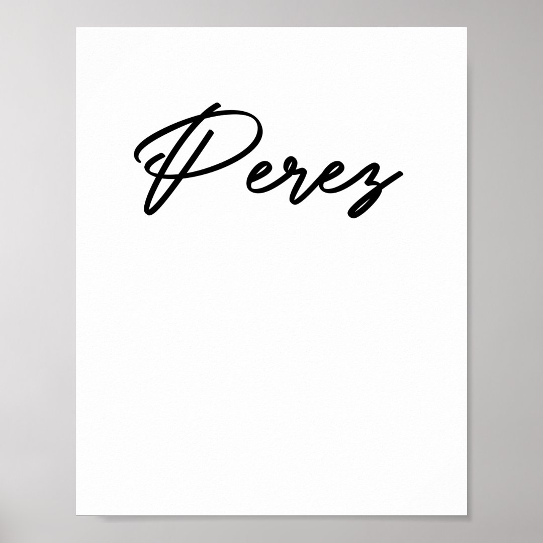 last-name-perez-poster-zazzle