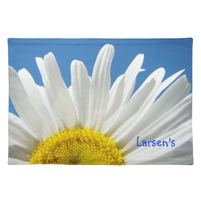 Last Name Personalized placemats Daisy Flowers (Front)
