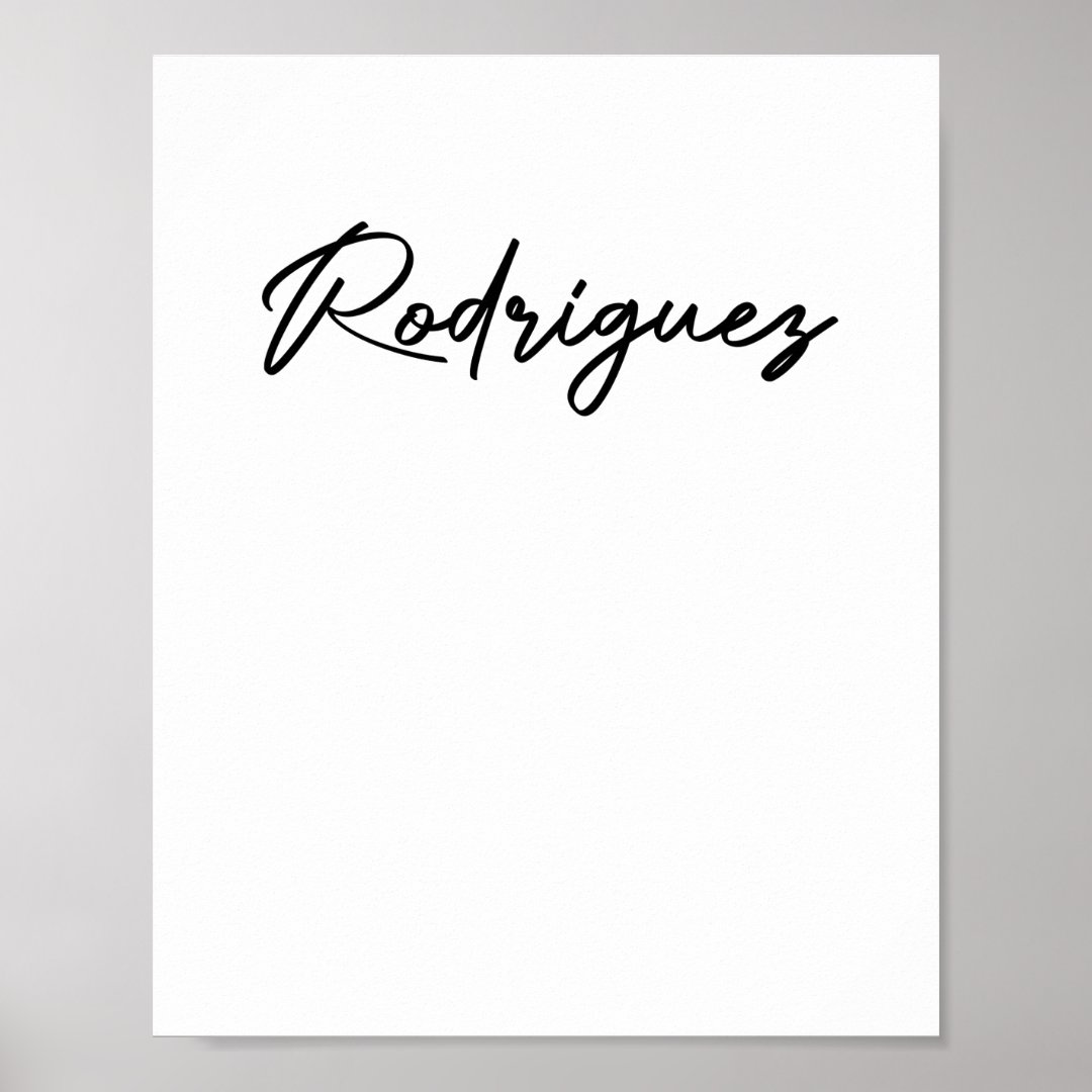 last-name-rodriguez-poster-zazzle