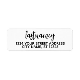 Last Name Romeo Juliet Script - Return Address Label