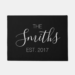 Last Name Script Doormat